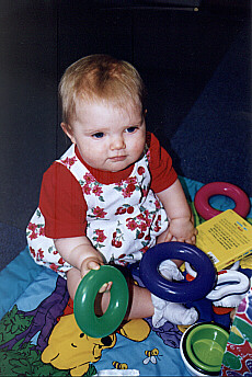 Lindsay plays at Sharon's office