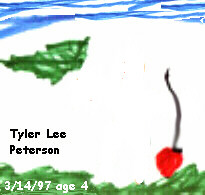 Tyler Lee Peterson - self portrait, age 4