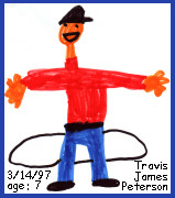 Travis James Peterson, self portrait, age 7